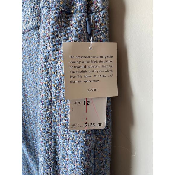 NWT Pendleton Blue Tweed Silk Blend Midi Skirt- Size 12 - Picture 3 of 14